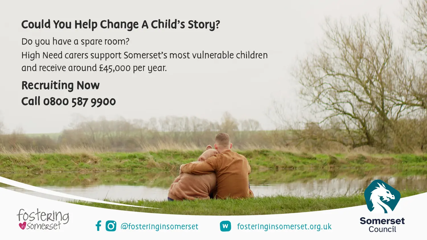 Fostering in Somerset digital advertising for high-needs foster carers