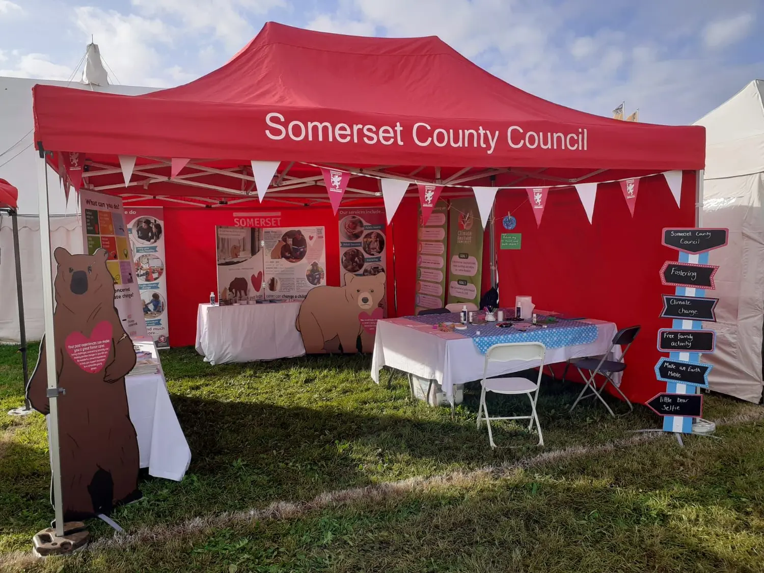 Fostering in Somerset campaign stand at a Somerset community event