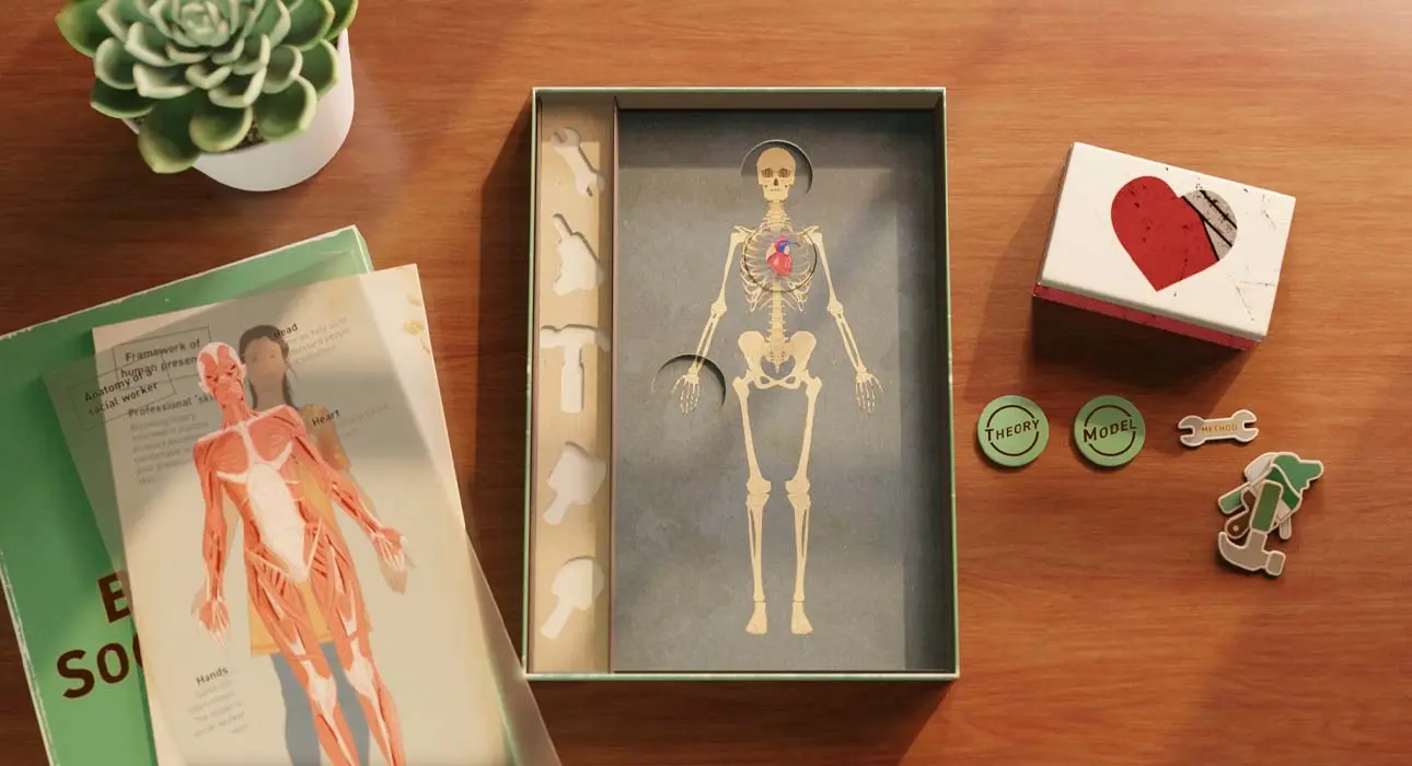 The Bones of Social Work animated board-game learning environment